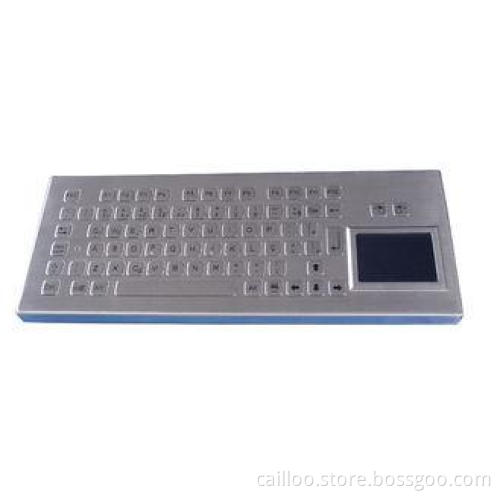 stainless steel Industrial Keyboard With Touchpad and funct